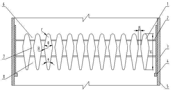 A spindle-shaped grid-type structured packing