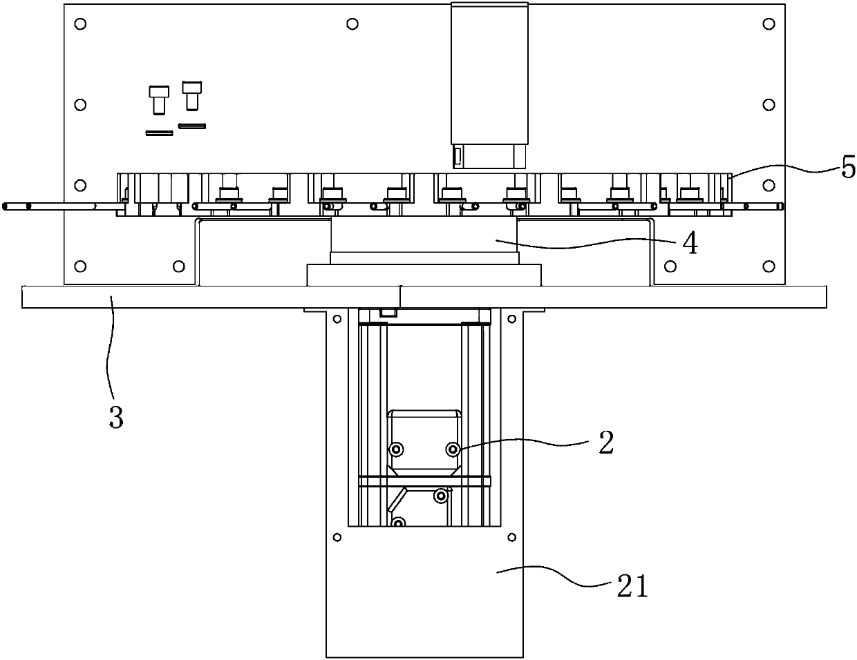 Half-moon type tool magazine structure