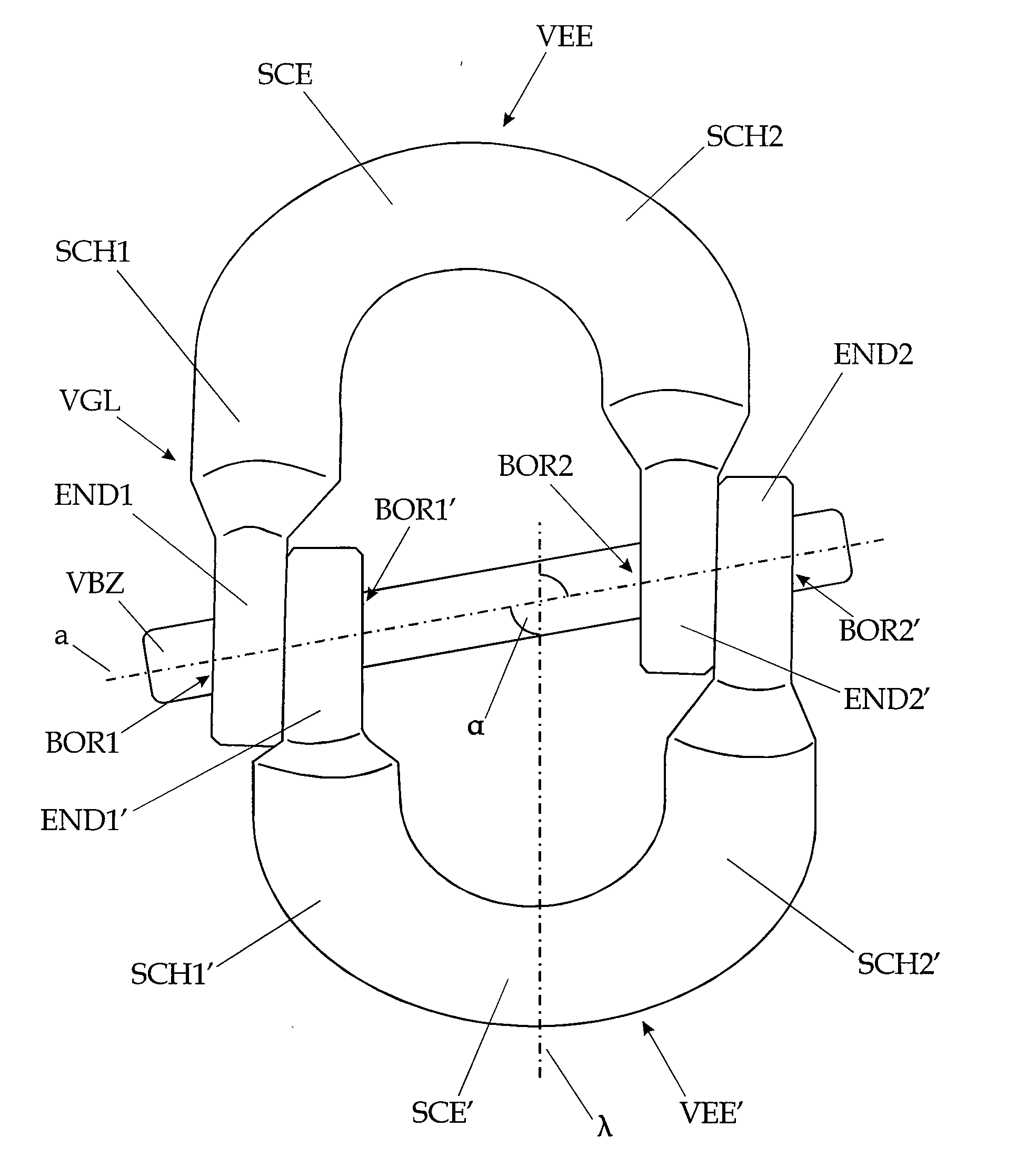 Coupling element for a shackle