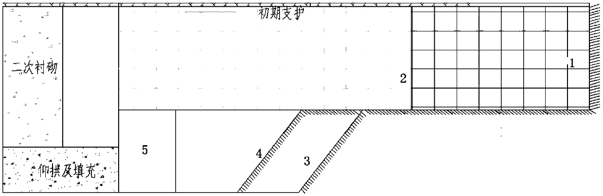 Method for excavating combined vertical erection branch part of super-large rocky section tunnel steel frame rock wall