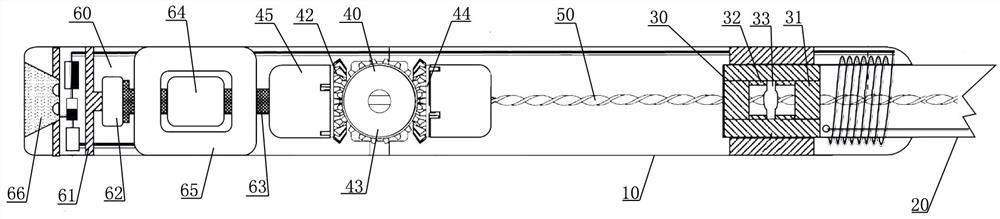 Telescopic rod type homodromous rotation output mechanism and lighting device