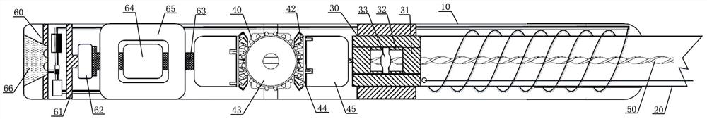 Telescopic rod type homodromous rotation output mechanism and lighting device