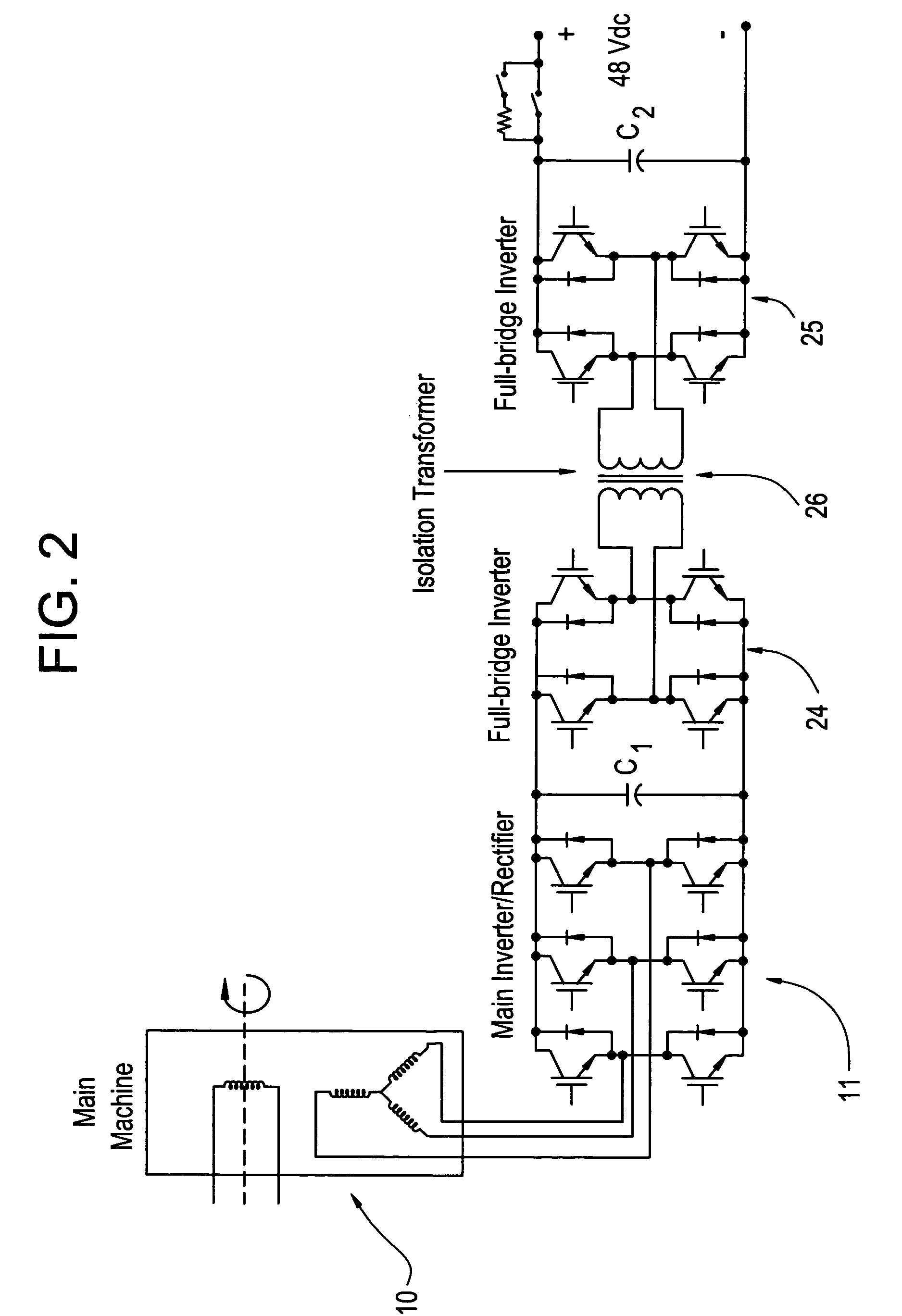 Electric starter generator system employing bidirectional buck-boost power converters, and methods therefor