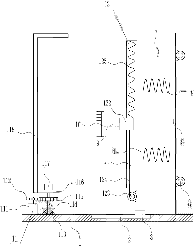 Rapid rebar rust removing equipment for construction