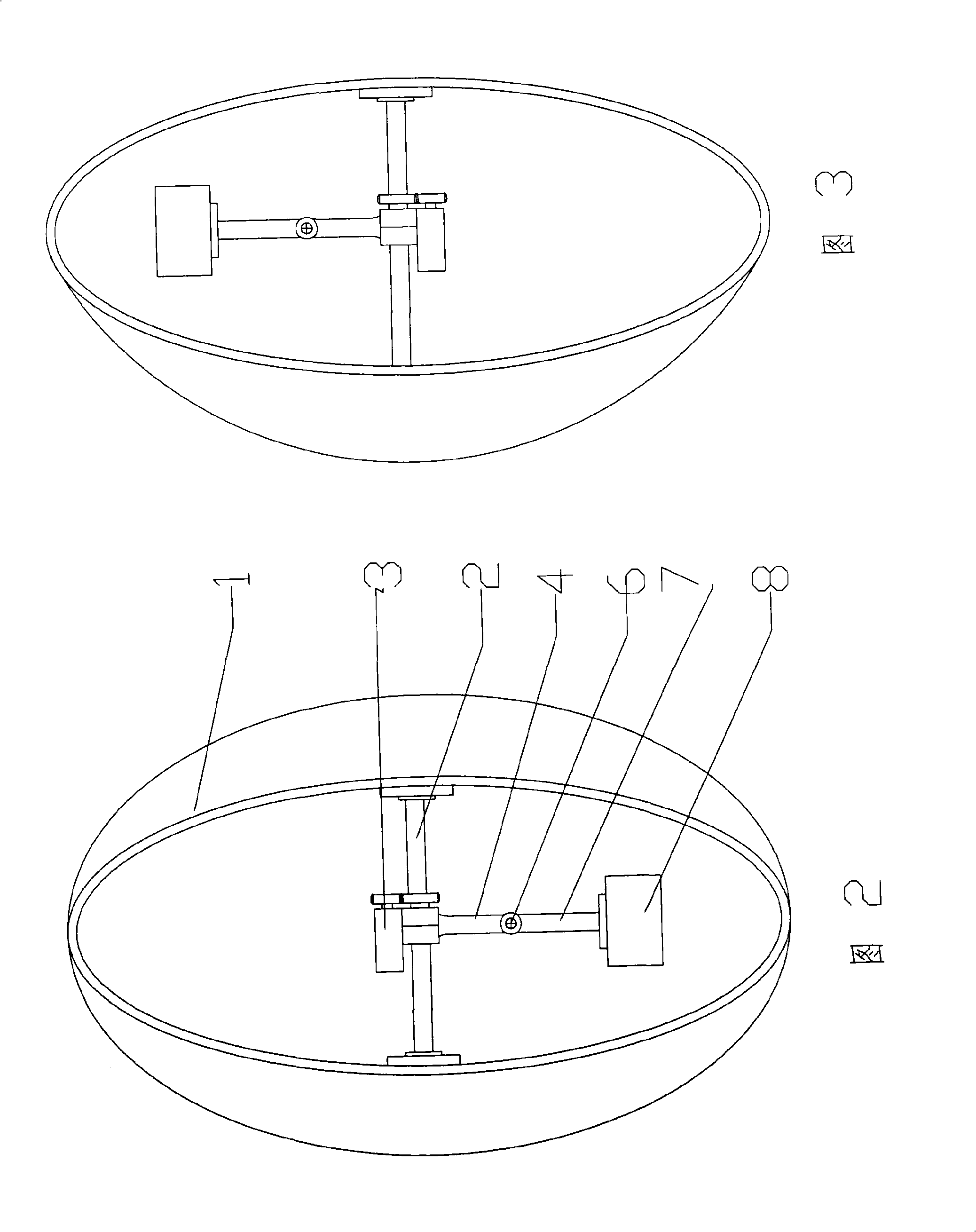 Dynamic balancing single-wheel remotion robot body