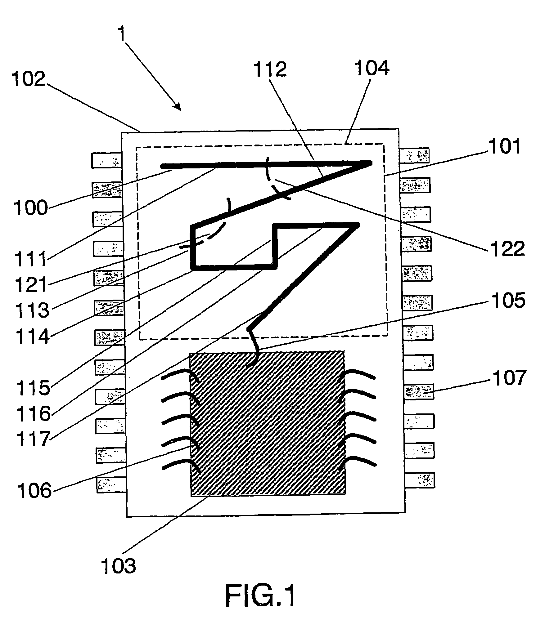 Integrated circuit package including miniature antenna