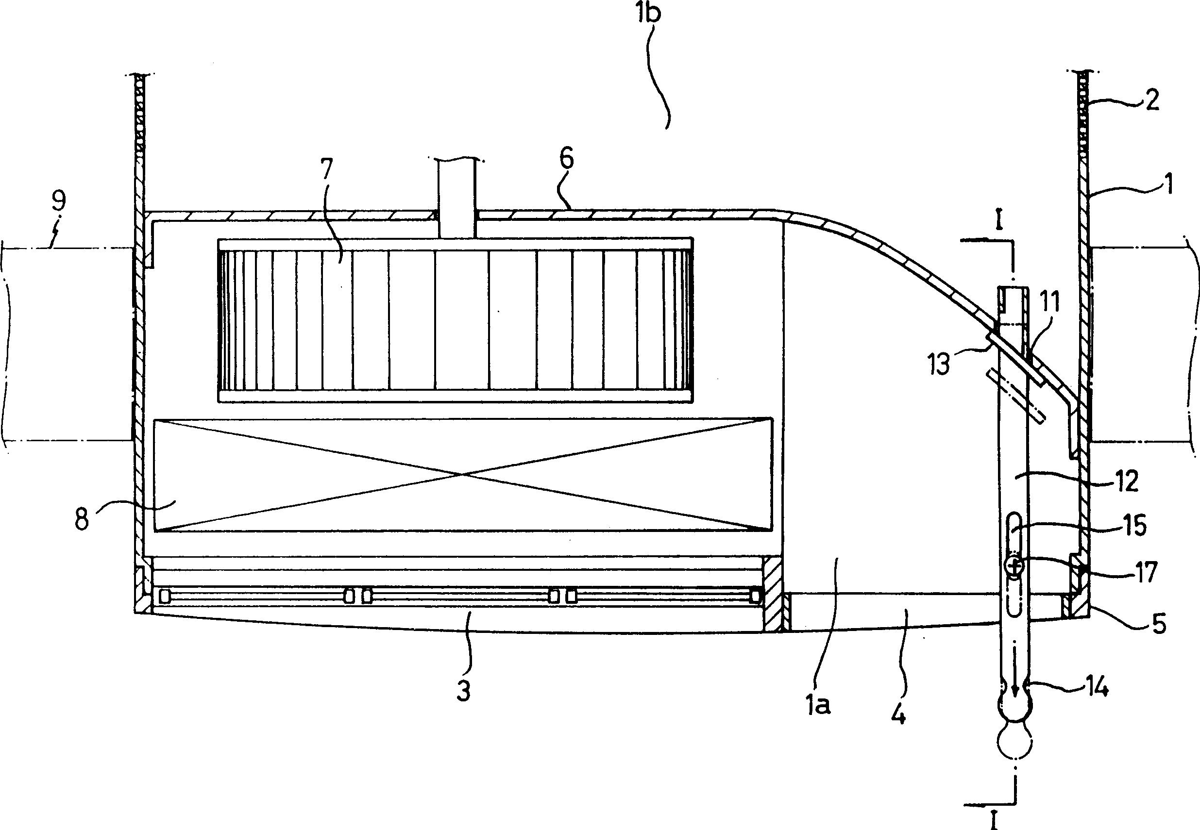 Ventilating device of window type air conditioner