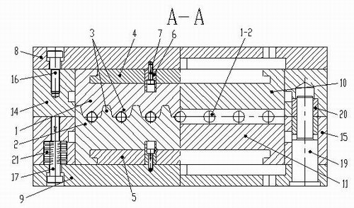 Compression mould with trapezoidal longitudinal guide lock structure