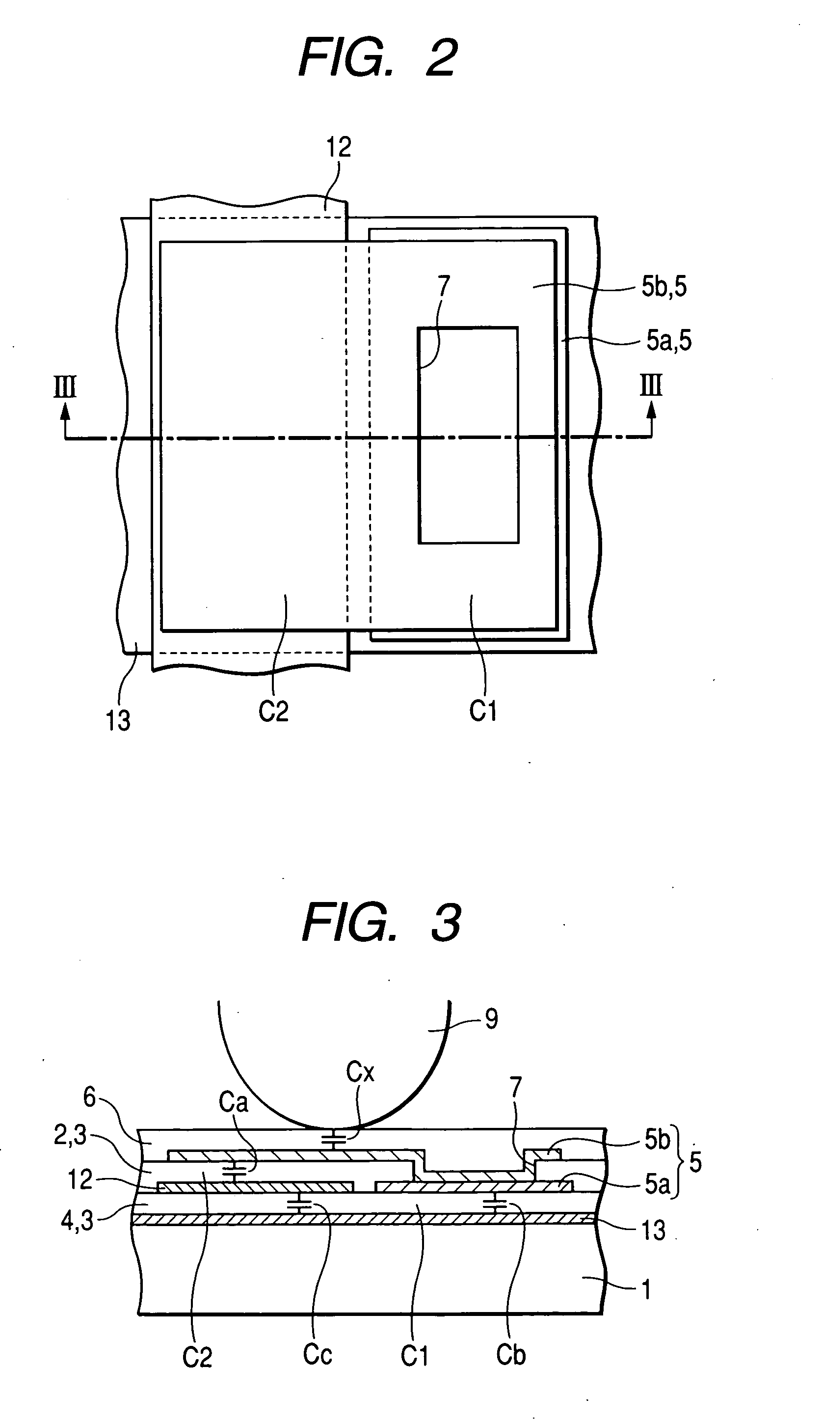 Capacity detecting sensor