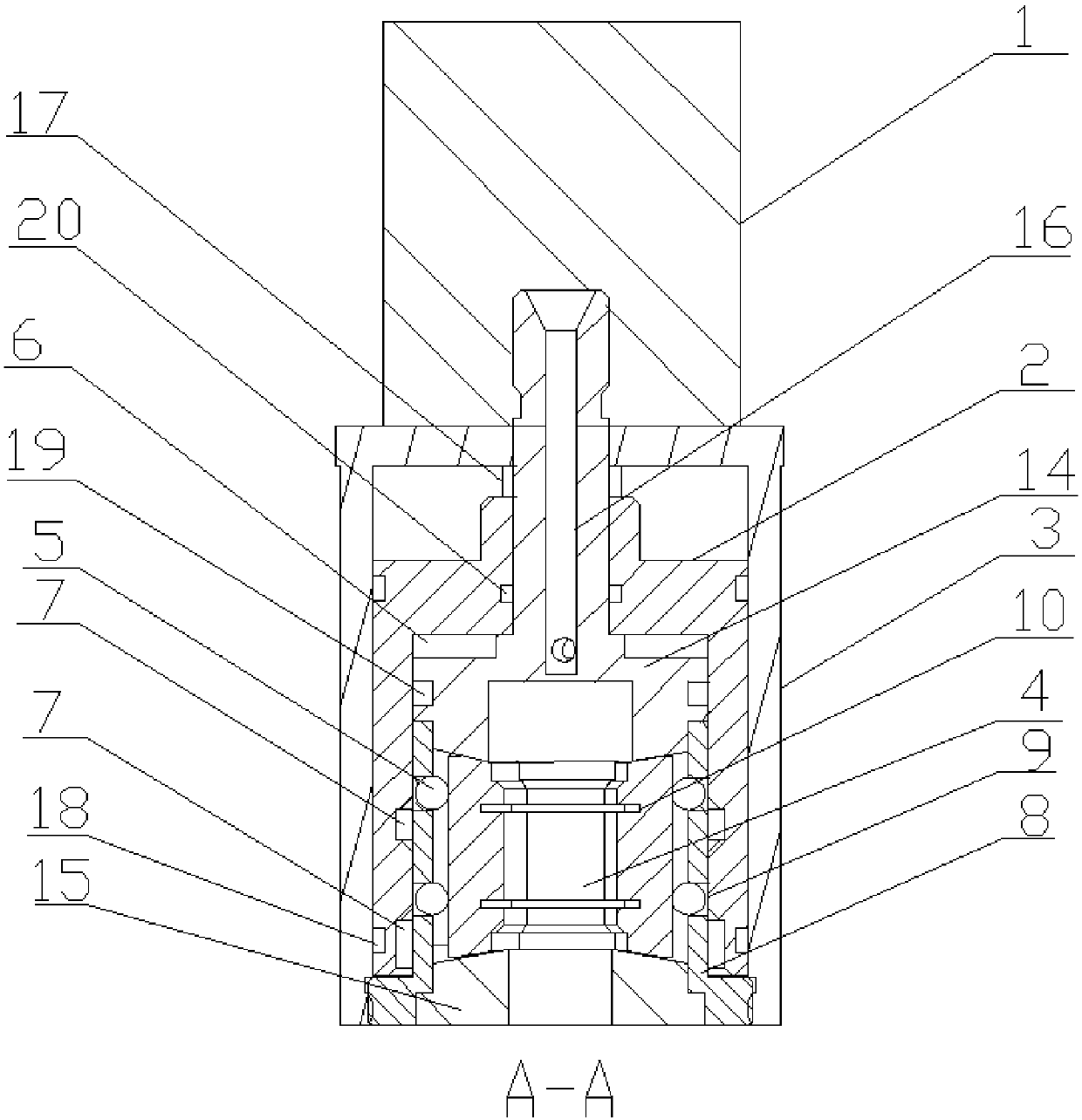 Pneumatic self-locking separation nut and spacecraft