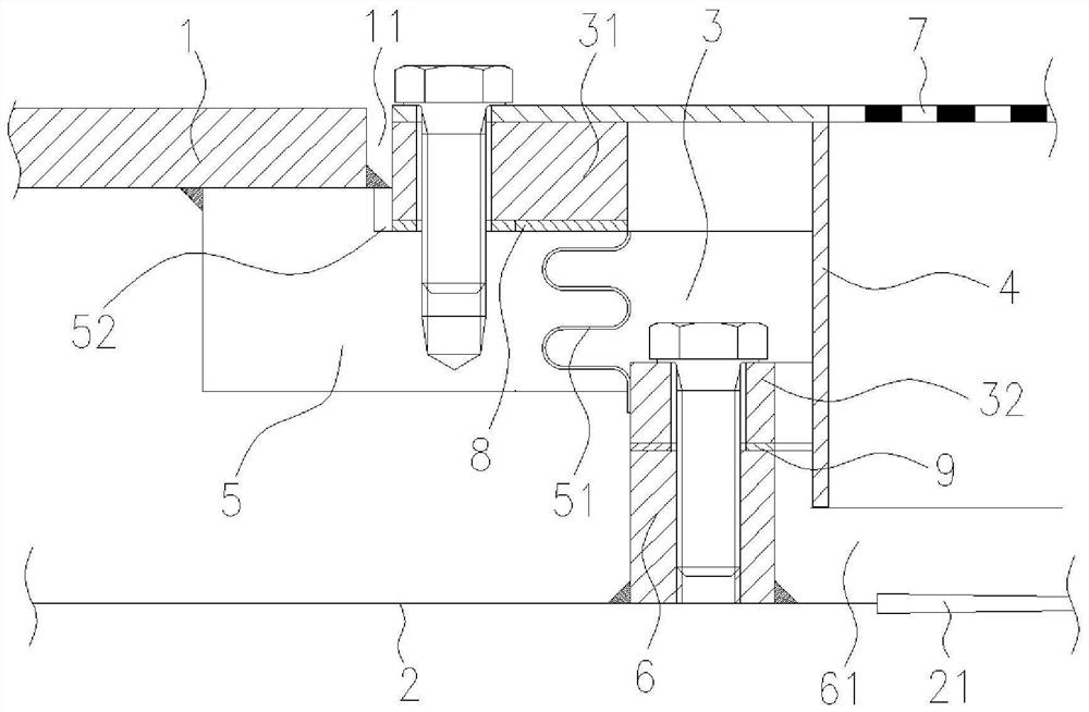 An oil return connection device