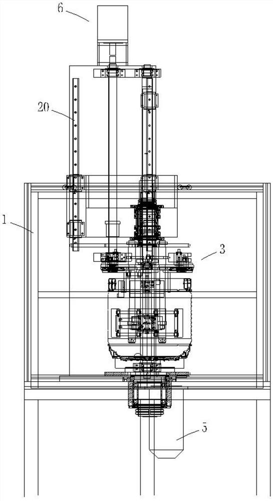 Balance ring barrel bottom spin riveting machine for inner barrel of washing machine