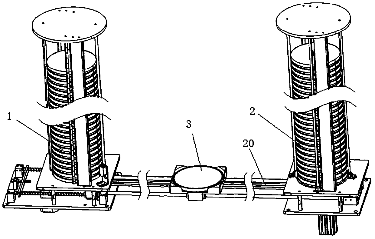 Automatic petri dish storage and transfer device and method for microbial detection automation pretreatment