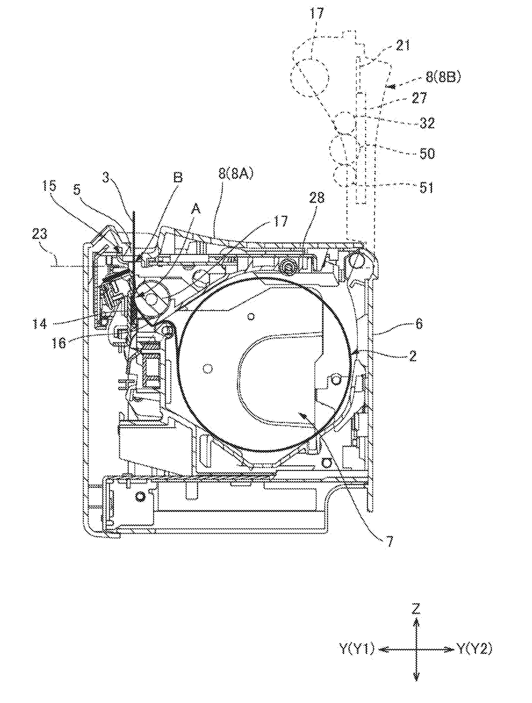 Cutter Blade Drive Mechanism, Cutter, and Printer