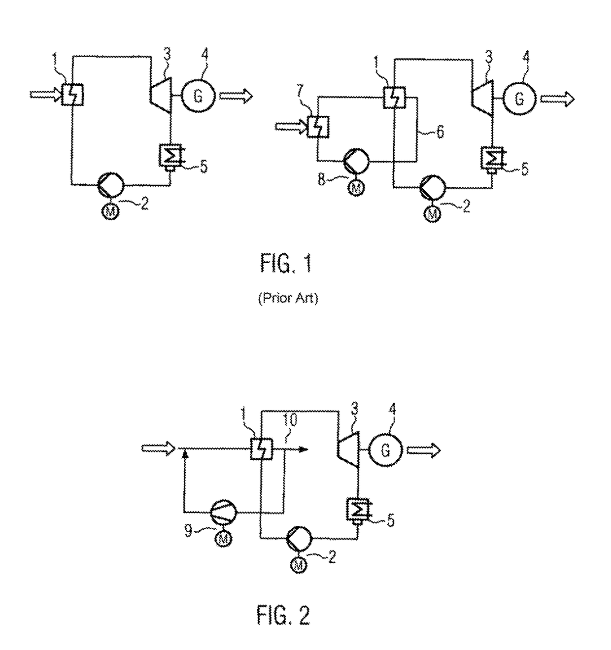 Method and apparatus for evaporating organic working media