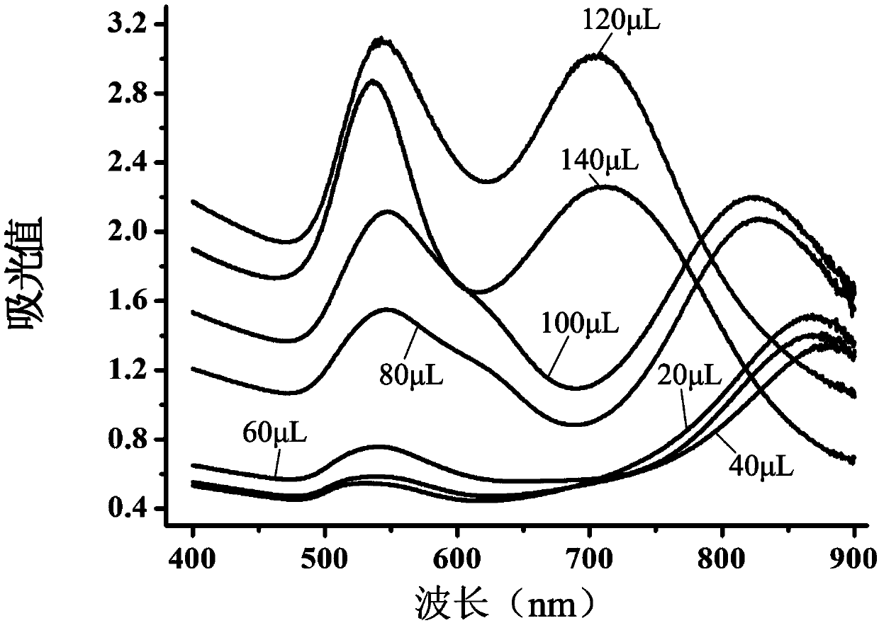 DNA-directed gold nanocrystal as well as preparation method and application thereof