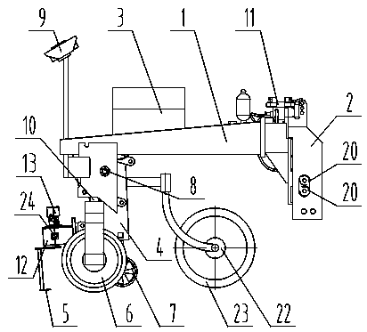 Manipulator positioning system of weeding robot