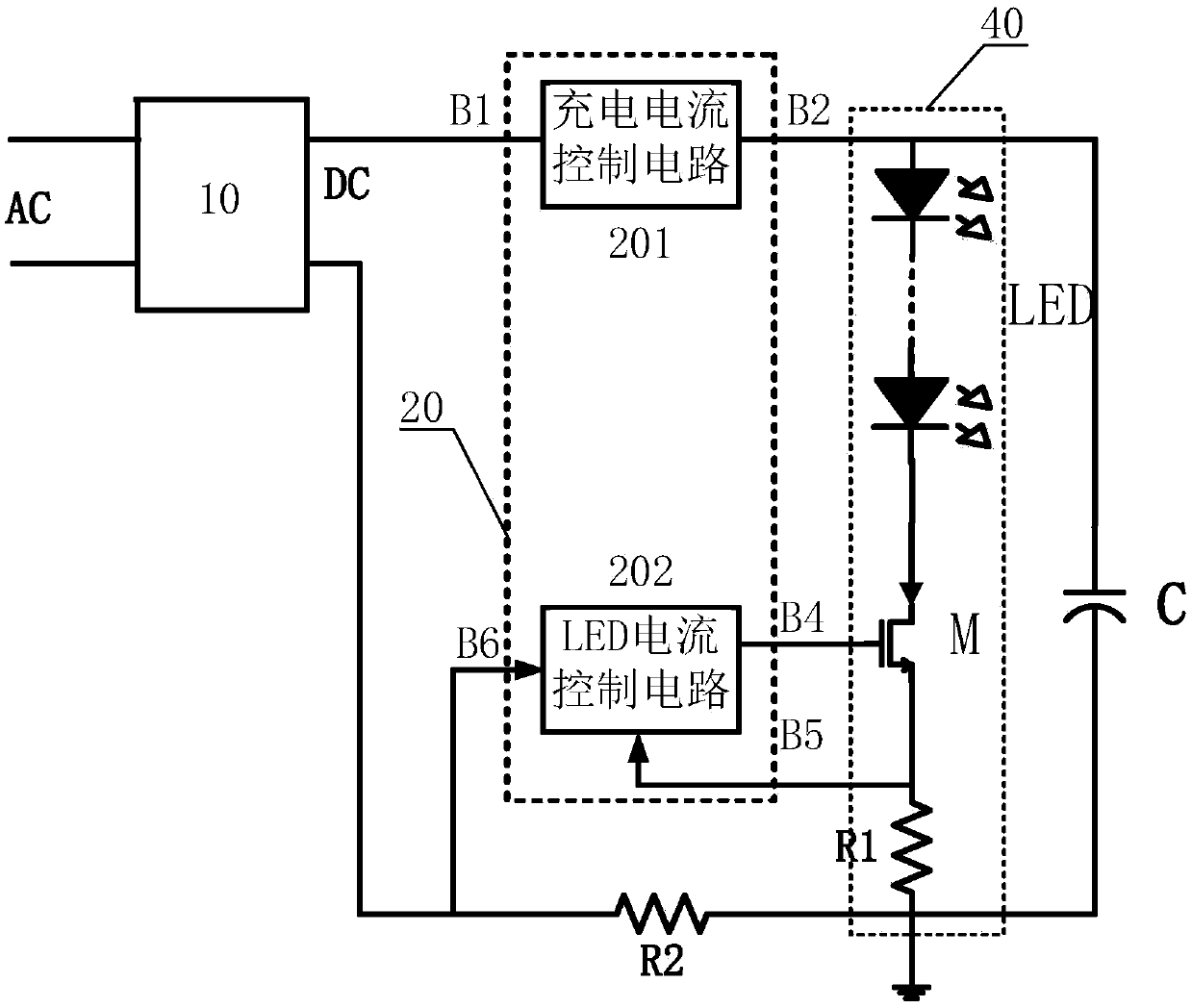 Silicon-controlled dimming LED (Light Emitting Diode) driving method and circuit