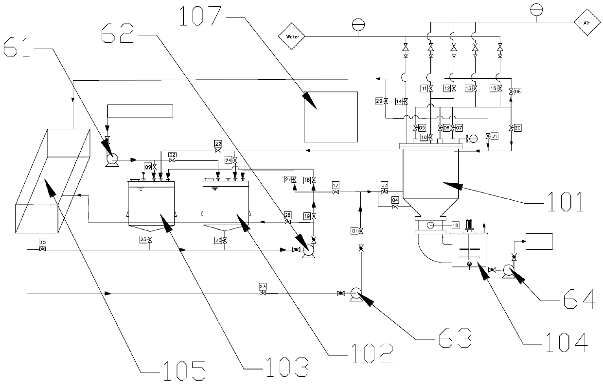 Cleaning device of high-efficiency filter recovery system