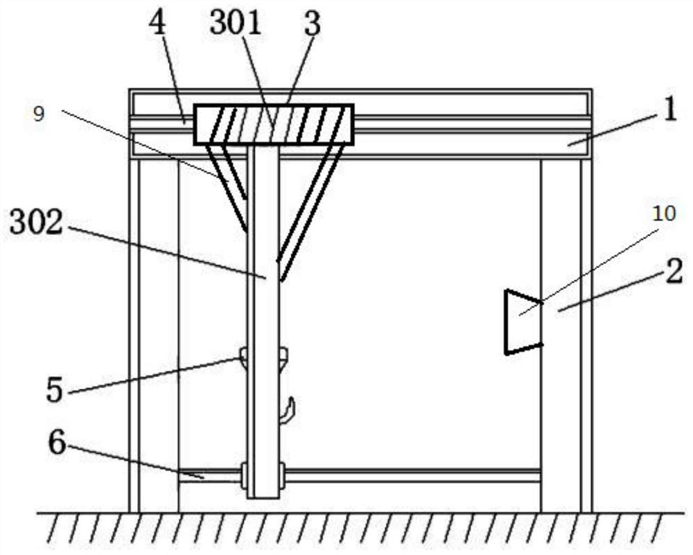 Hoisting machinery safety protection device with lighting effect