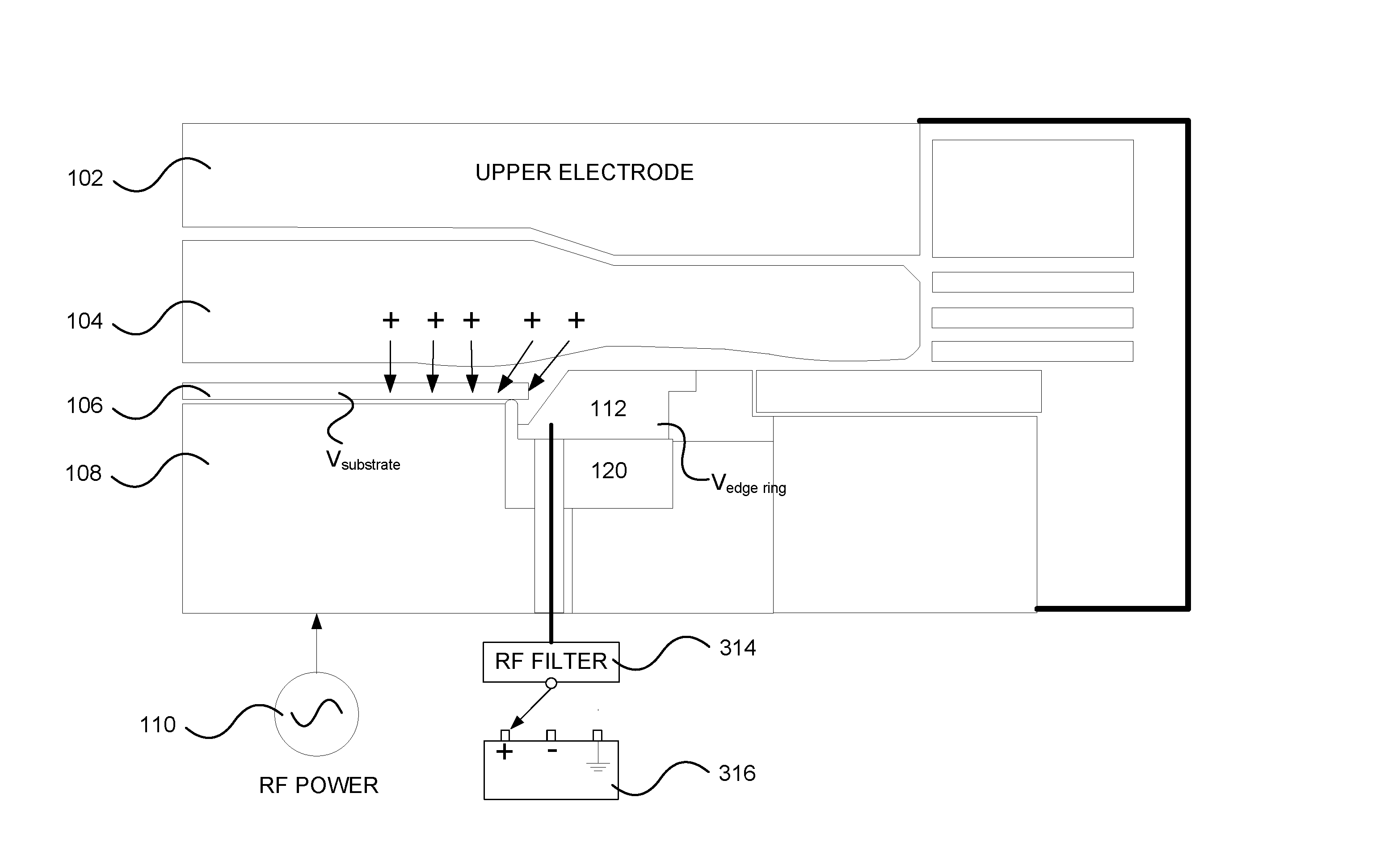 Apparatus and methods for adjusting an edge ring potential substrate processing