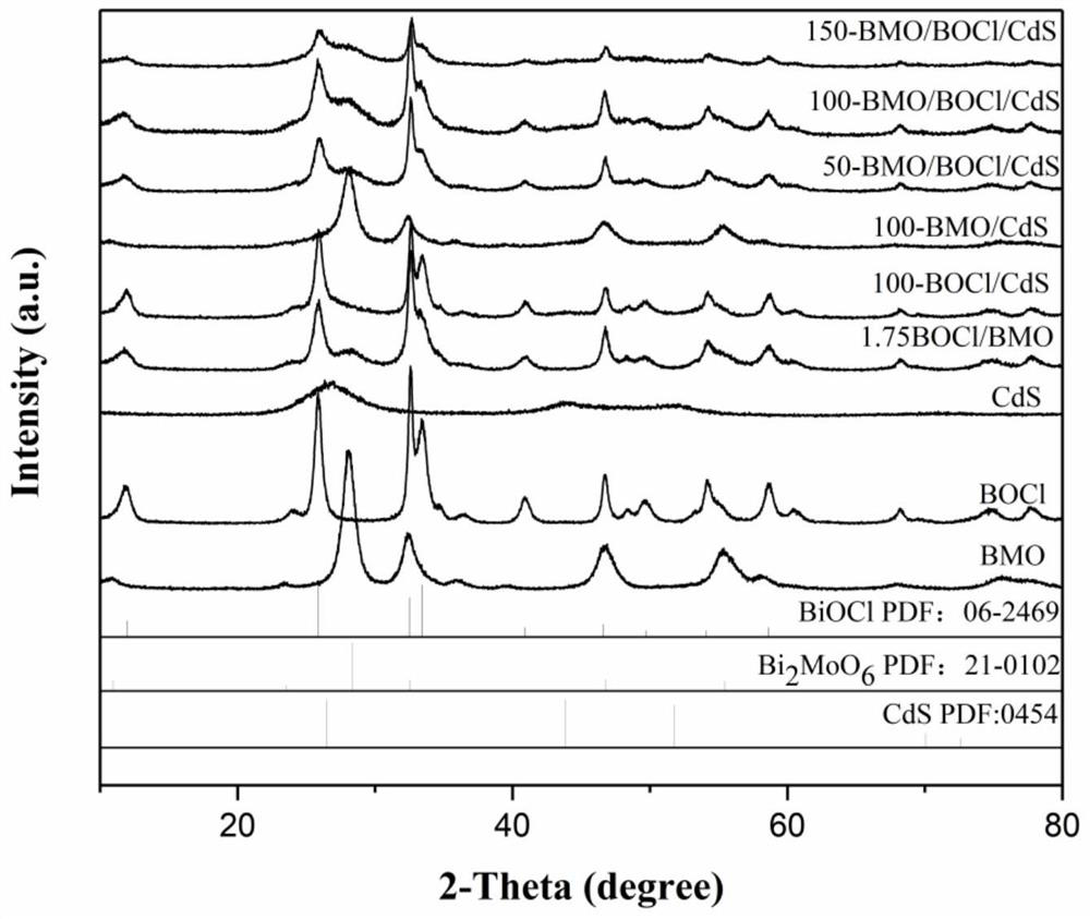 CdS quantum dot modified bismuth composite material as well as preparation method and application thereof