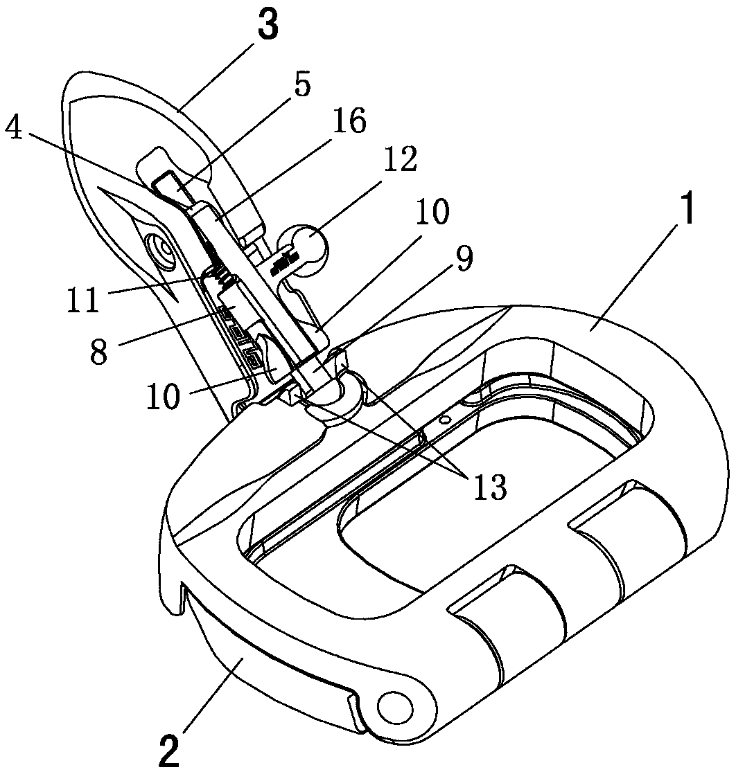 Detachable angle-adjustable self-locking folder