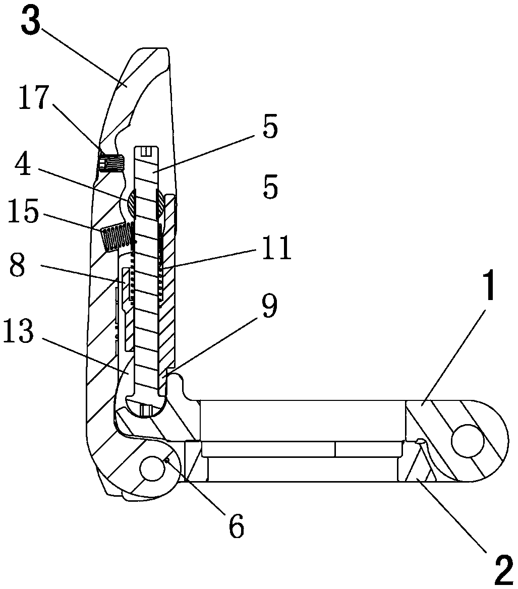 Detachable angle-adjustable self-locking folder