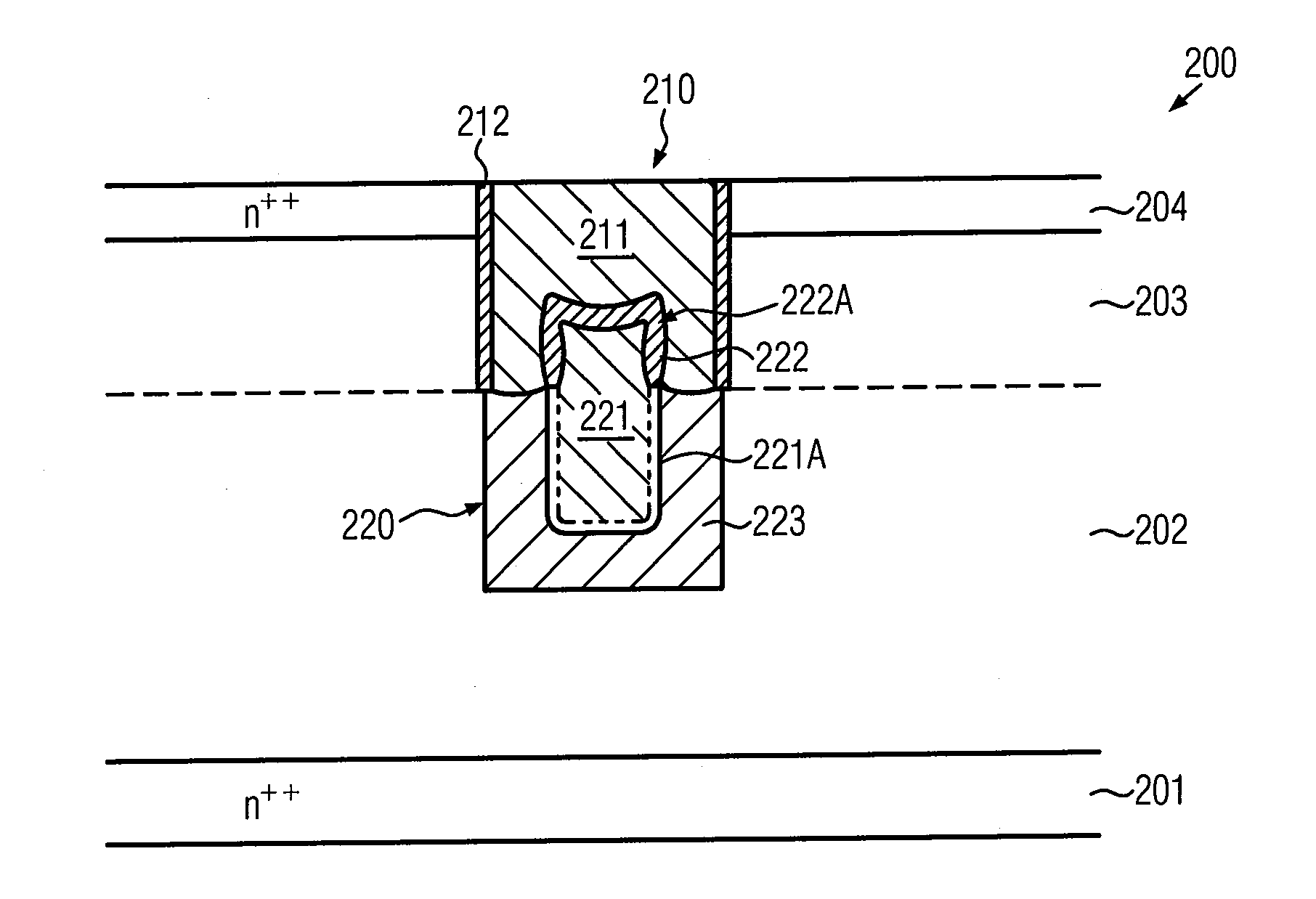 Method and a structure for enhancing electrical insulation and dynamic performance of mis structures comprising vertical field plates