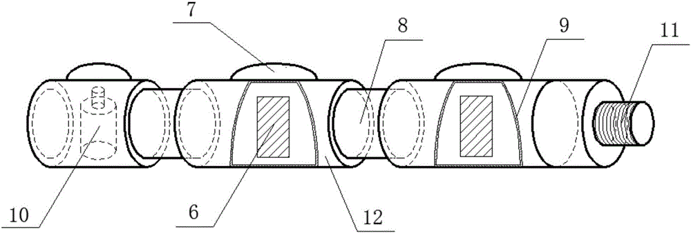 In-hole seismic probe, surrounding rock detection device and detection method