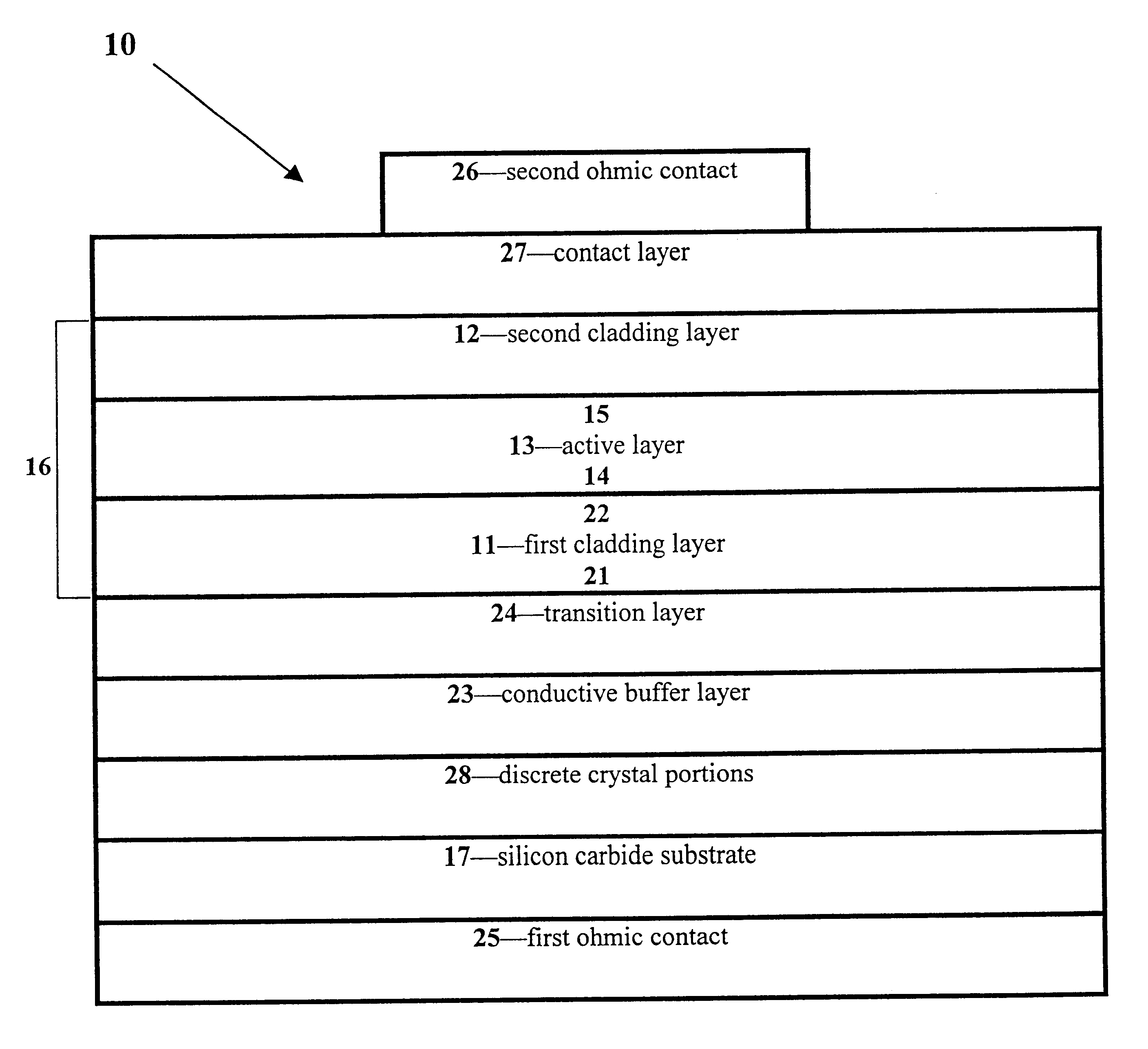 Group III nitride light emitting devices with gallium-free layers