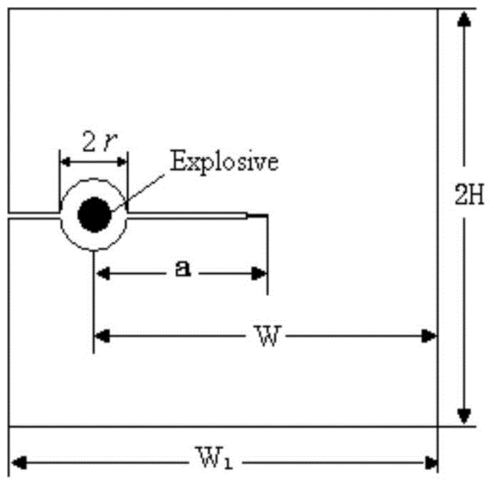 Testing method of I-type crack dynamic fracture toughness under explosive load