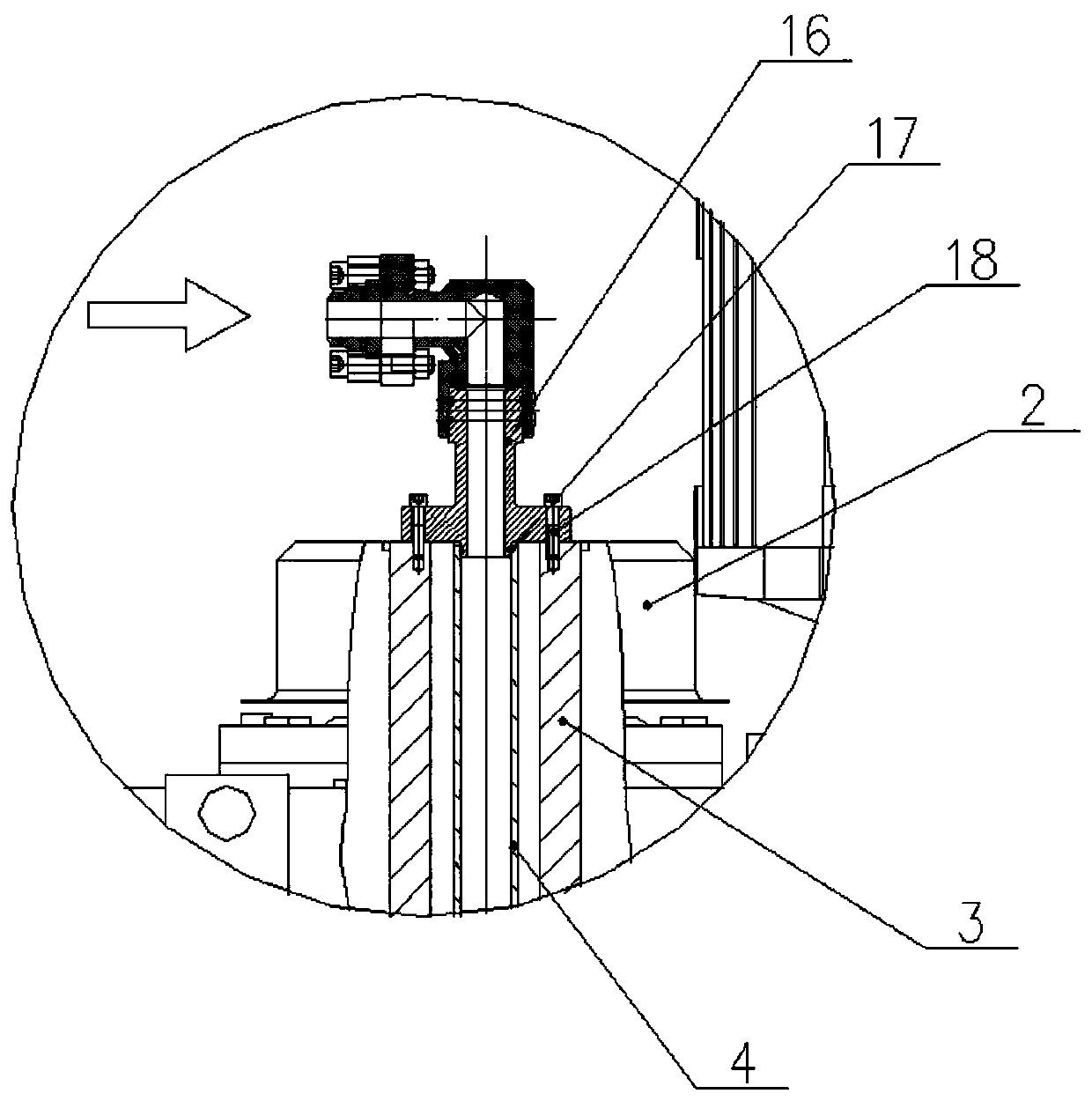 Stirring device for spray-blowing and stirring integrated molten iron desulphurization