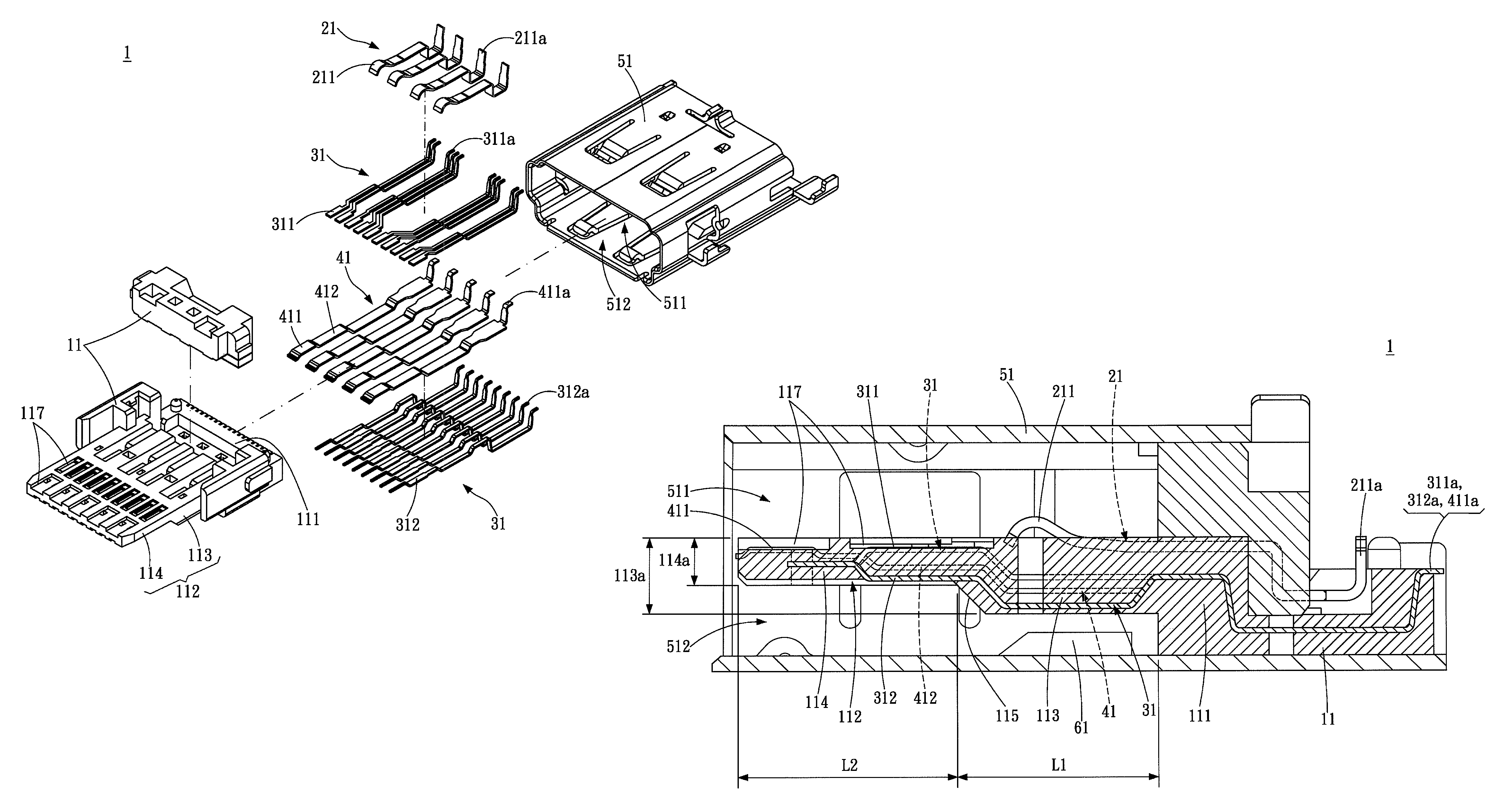 Electrical connector socket capable of transmitting different signals