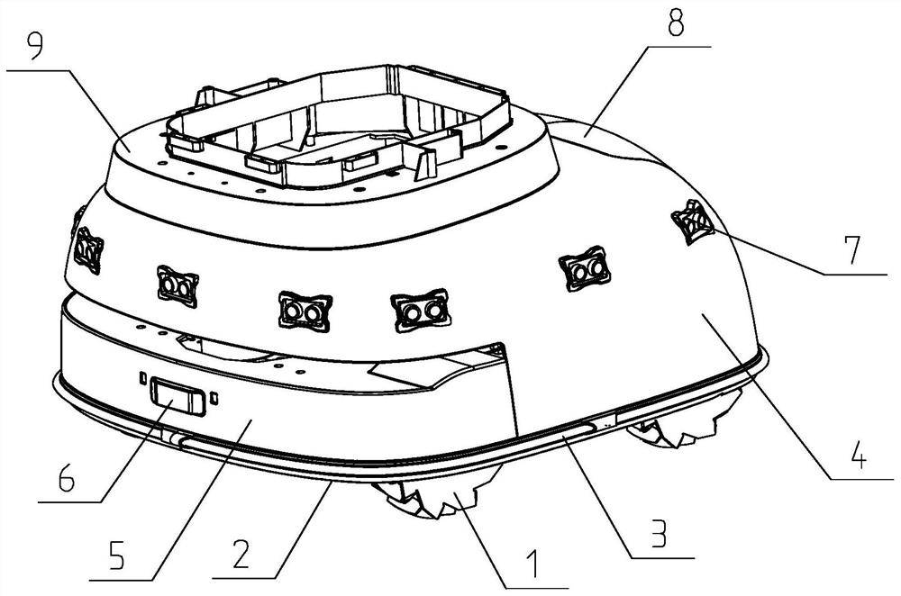 Full-automatic inspection robot chassis