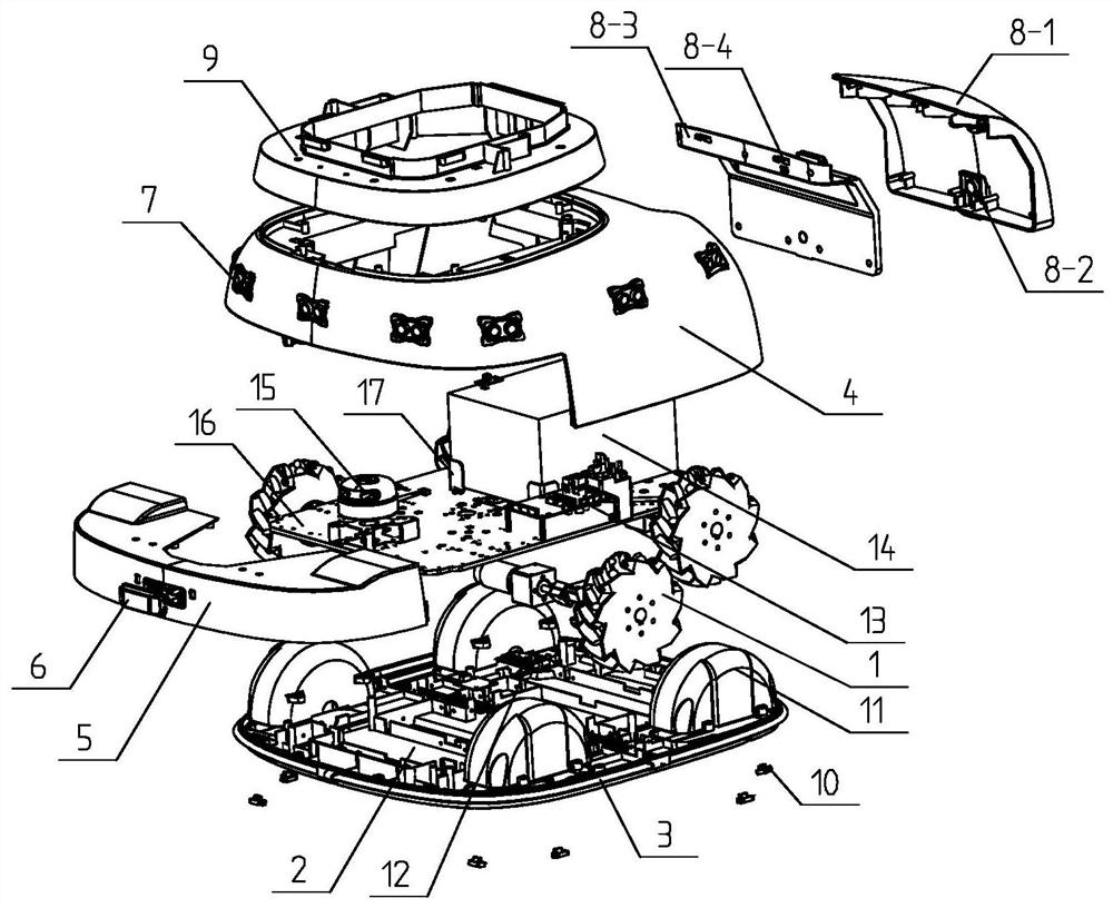 Full-automatic inspection robot chassis