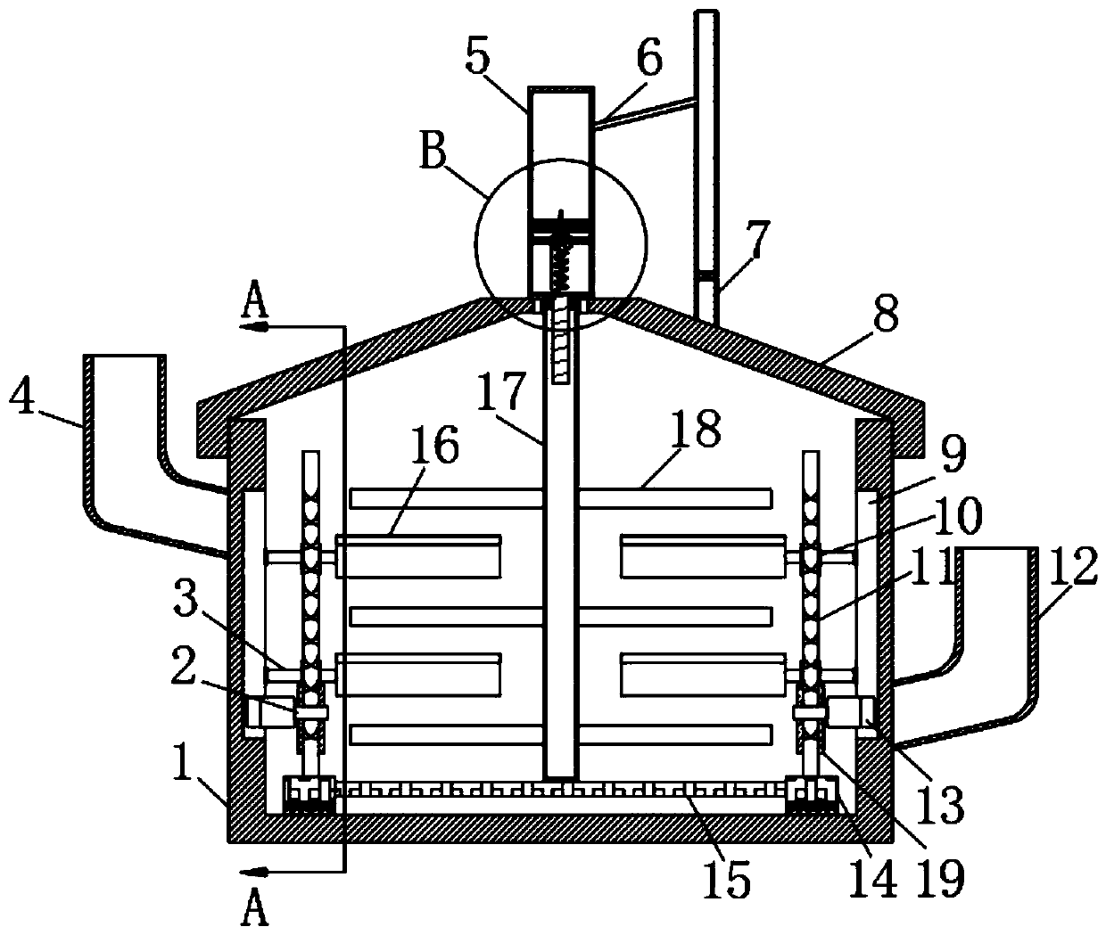 Self-stirring type biogas digester based on electro-magnetic induction