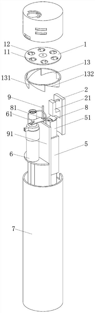 A color-changing switching mechanism and a color-changing lighter