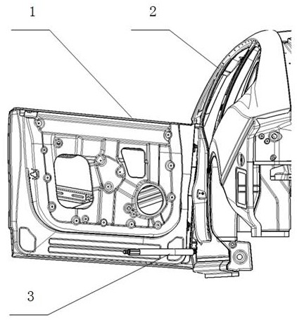 Automatic opening and closing side opening door structure driven by electric supporting rod