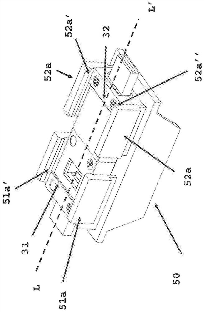 Stackable adapter housing for opposing mt ferrules