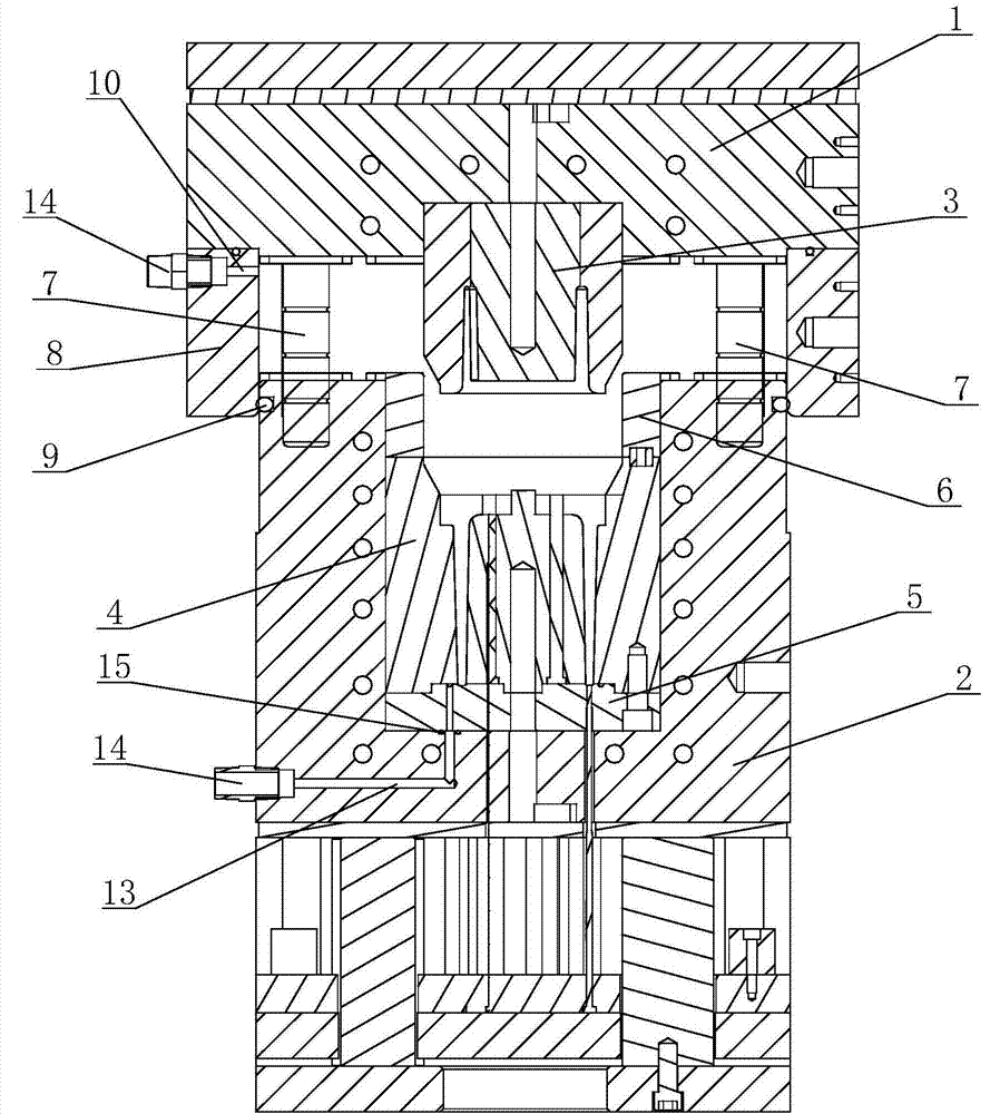 Vacuumizing structure of compression molding die