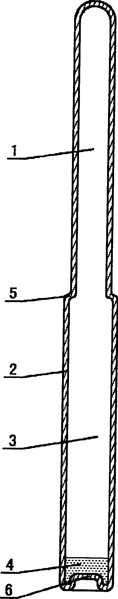 Heat pipe of glass shell