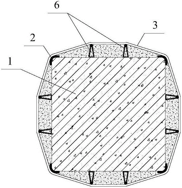 Method for reinforcing rectangular-section concrete columns through prestressed steel plate hoops