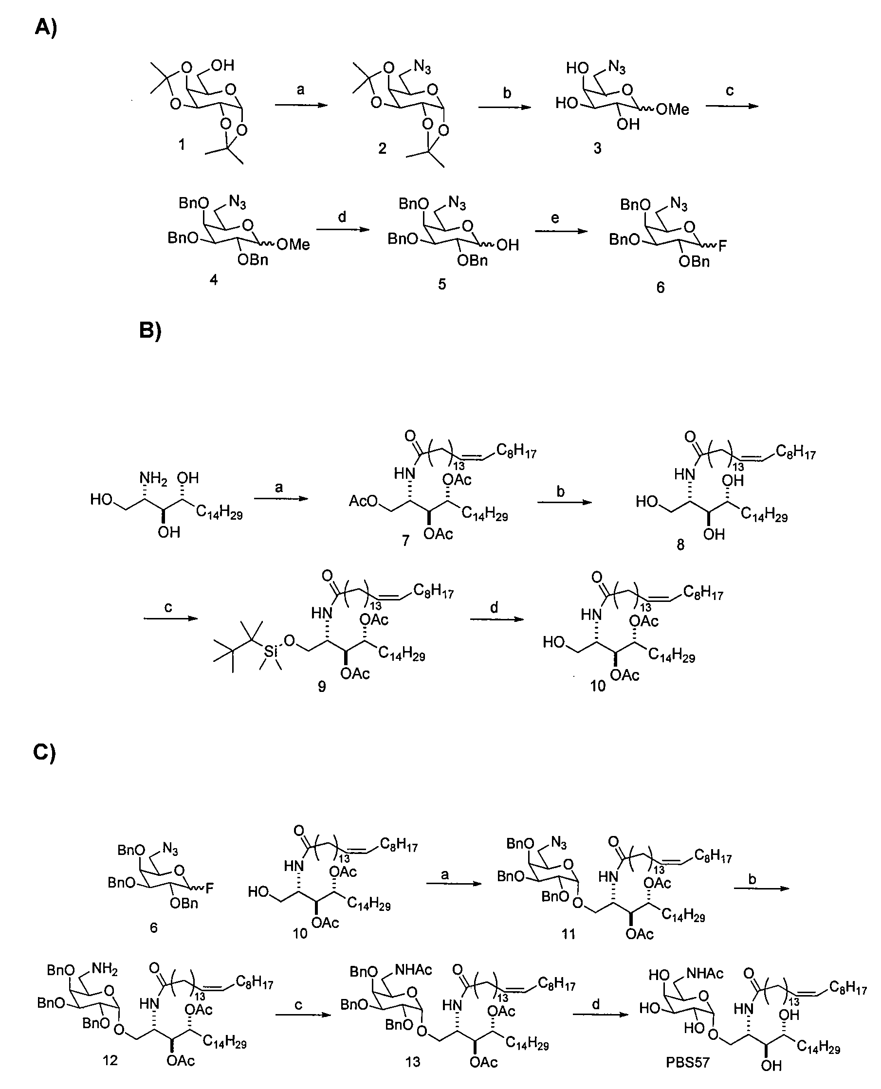 Modified alpha-galactosyl ceramides for staining and stimulating natural killer t cells