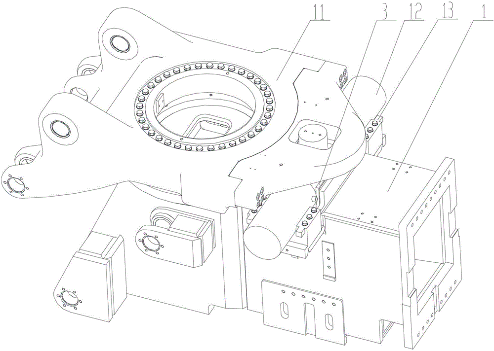 Rotary oil cylinder mounting seat, body frame and construction machinery