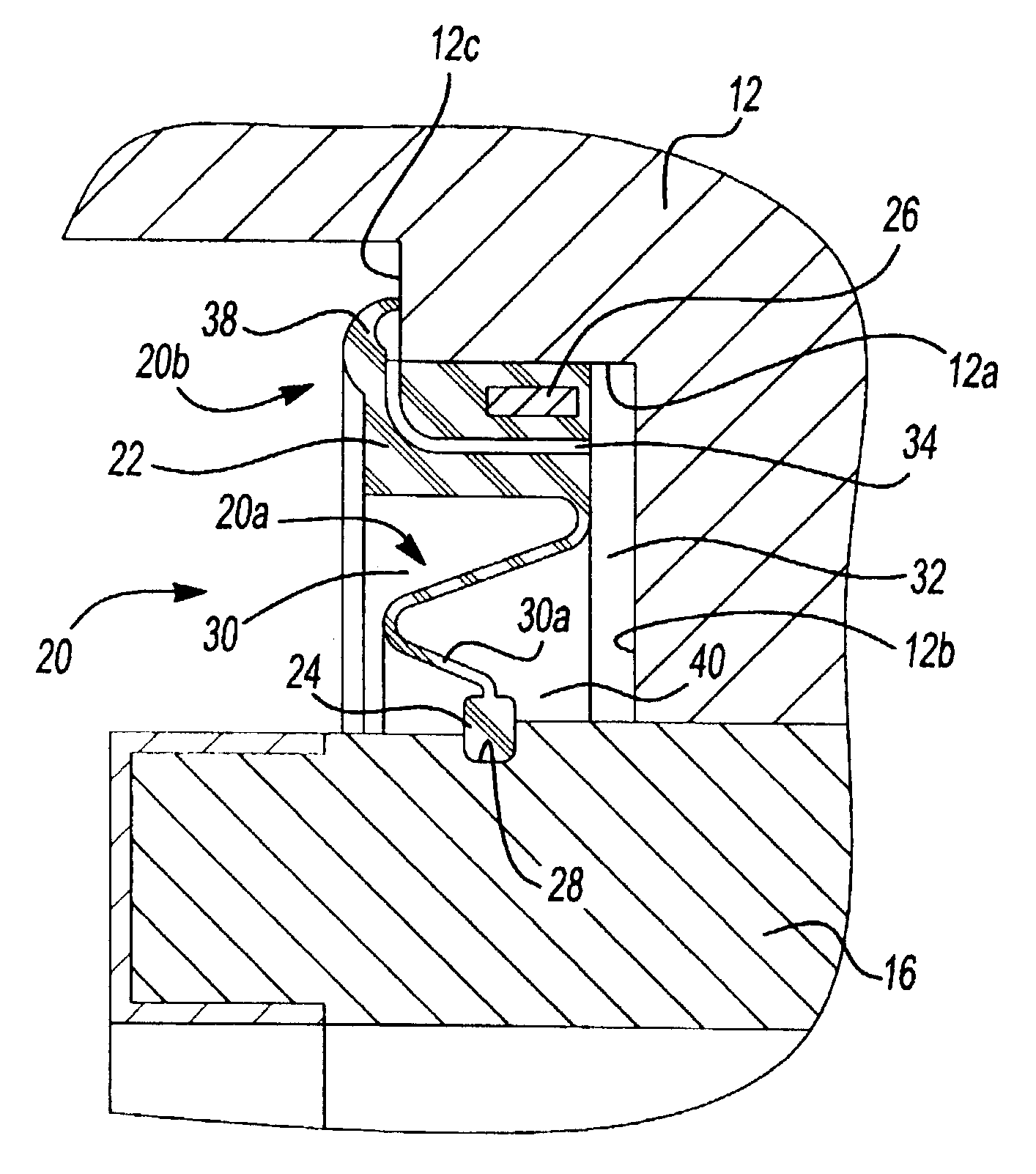 Pressure bleeding boot-type seal