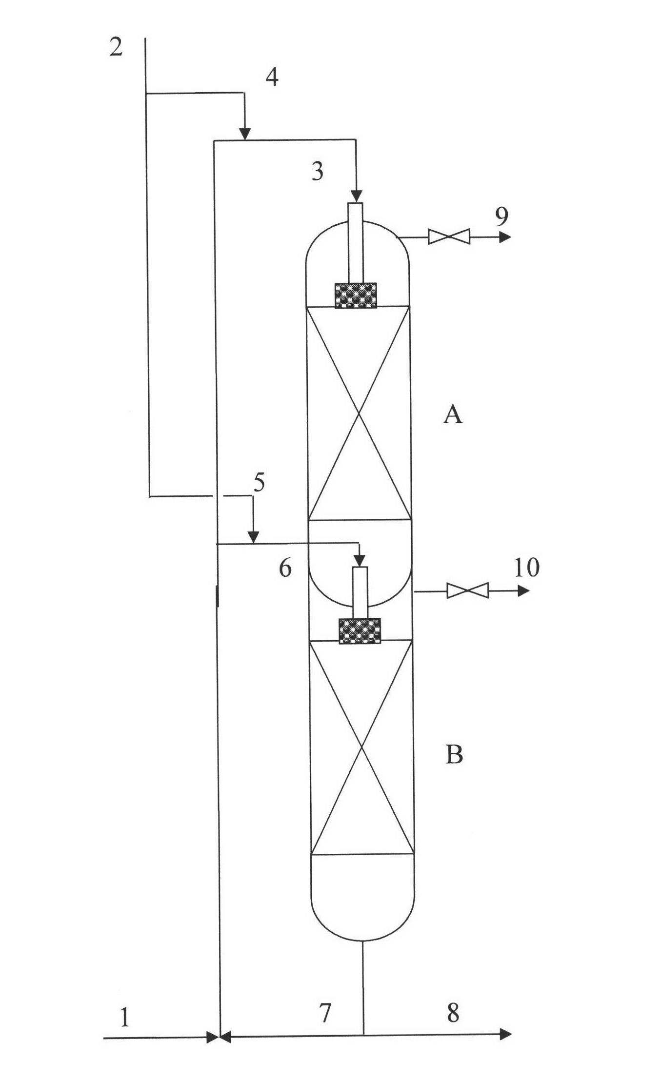 Method for producing clean diesel by full liquid phase hydrogenation