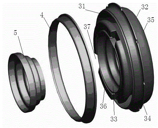 Rear drive transmission shaft supporting piece of integrated bidirectionally-vulcanized structure and machining method thereof