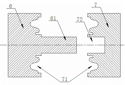 Rear drive transmission shaft supporting piece of integrated bidirectionally-vulcanized structure and machining method thereof