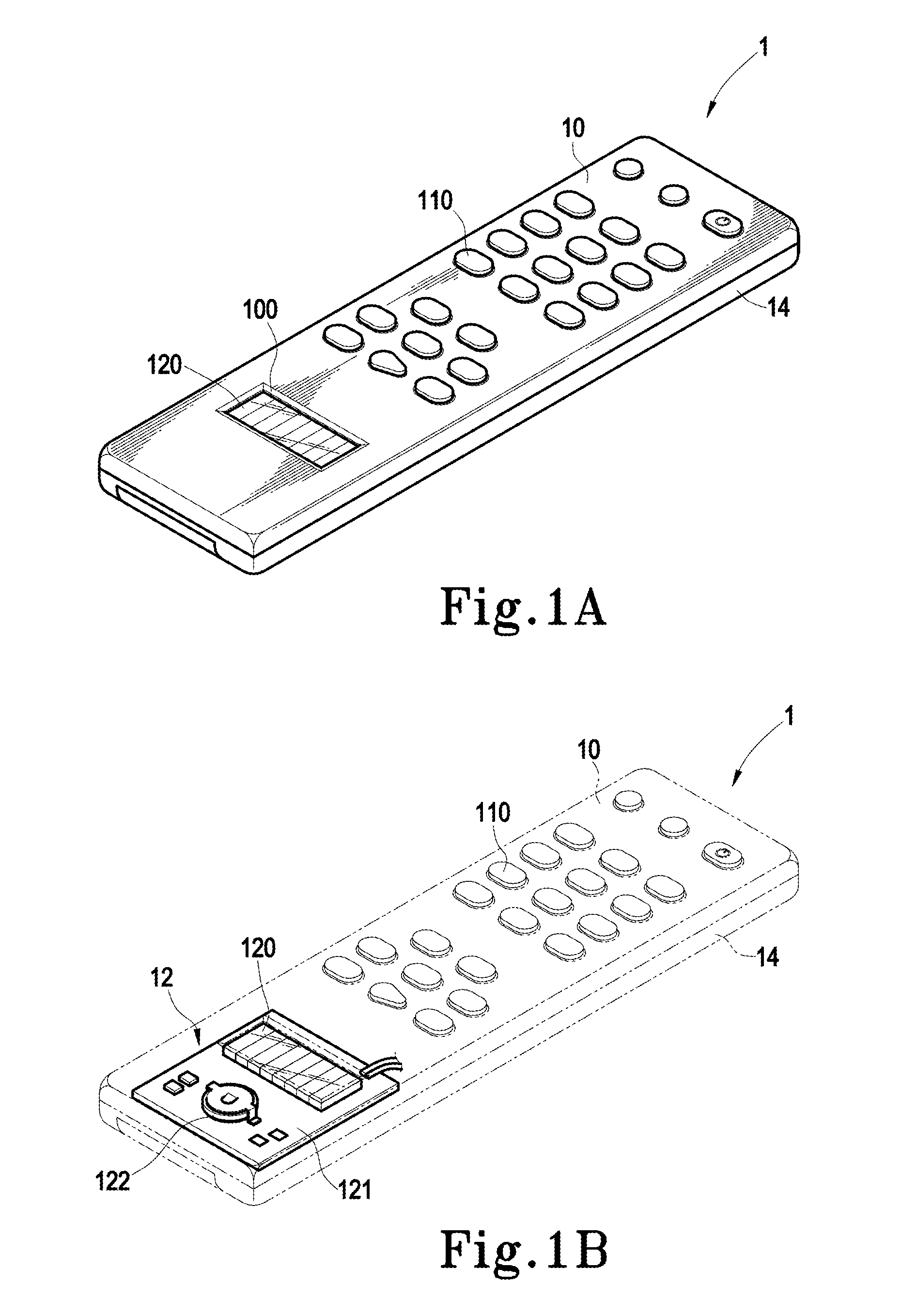 Remote control with solar-powered battery